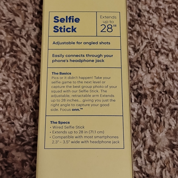 Onn Focus Selfie Stick 28" - Picture 4 of 4
